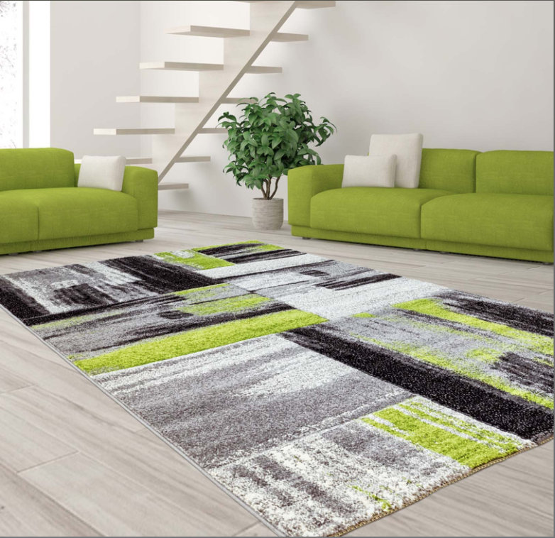 Ebern Designs Croskey Abstract Green/Gray Area Rug & Reviews Wayfair.ca